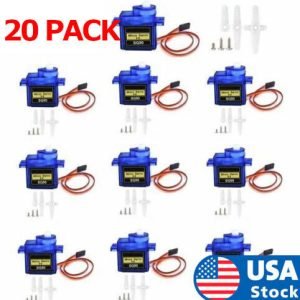 20 x SG90 9G Micro Servo Motor For RC Robot Helicopter Airplane Car Boat PR USA