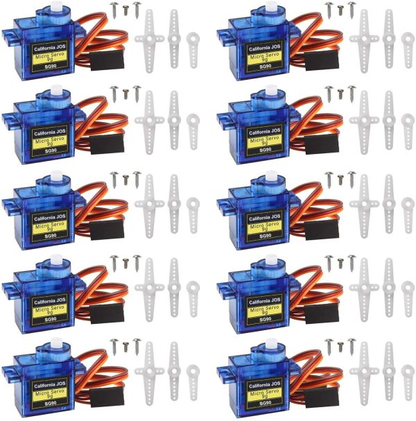 10 x SG90 9G Micro Servo Motor For RC Robot Helicopter Airplane Car Boat PR USA