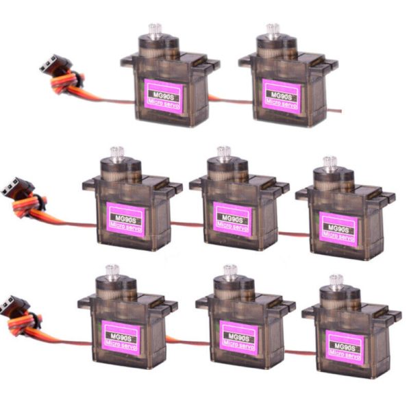 8 Pack MG90S Metal Gear Micro Servo for Boat Car Plane RC Helicopter Arduino
