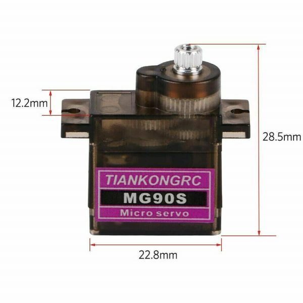 8 Pack MG90S Metal Gear Micro Servo for Boat Car Plane RC Helicopter Arduino - Image 9